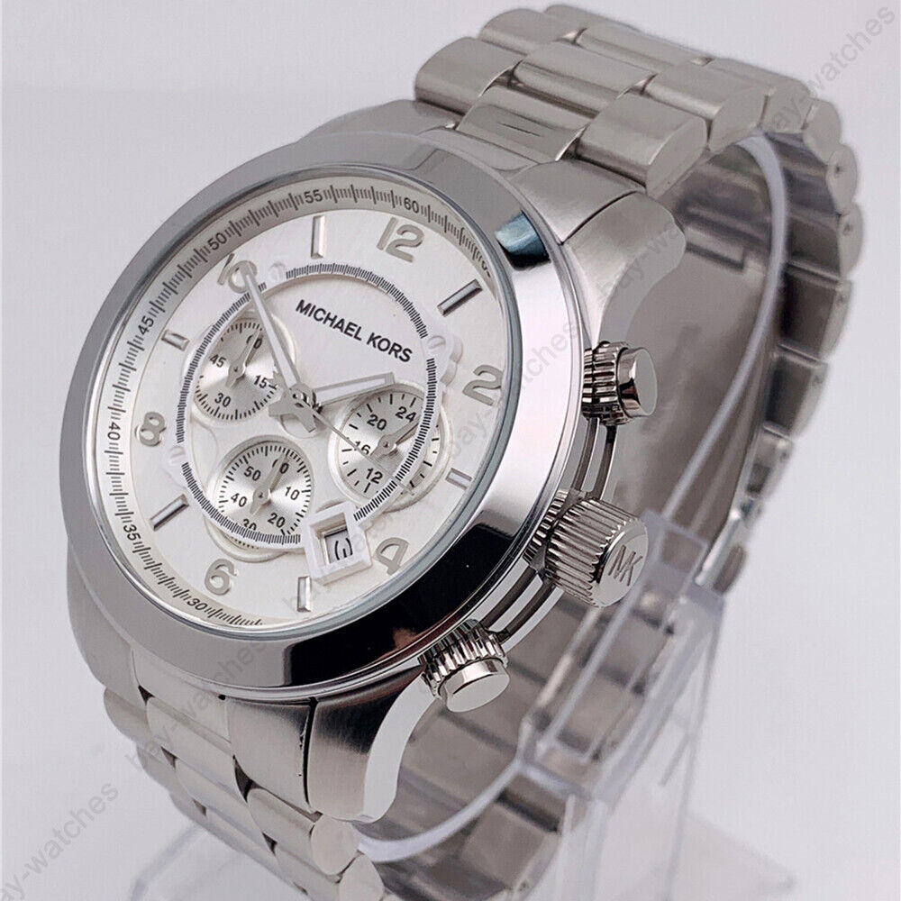 New Michael Kors MK8086 Men's Chronograph Stainless Steel New Michael Kors MK8086 Men's Chronograph Stainless Steel
