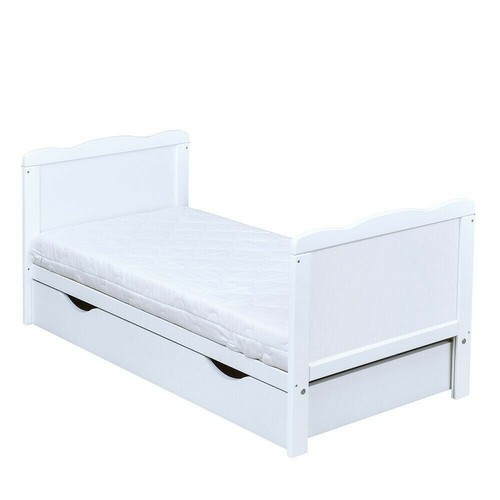 Baby Cot Bed for Newborn 120x60cm or 140x70cm & Storage Drawer & Mattress - Picture 7 of 15