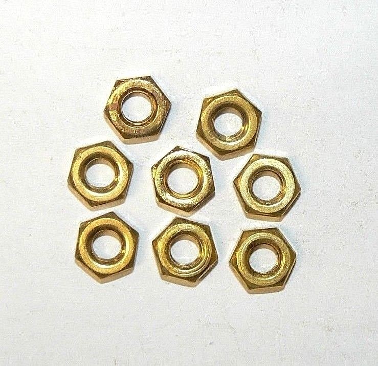 Fas Msnc04br 100 Dadi Esagonali In Ottone Per Viti Macchina 4-40, Ottone Massiccio - Per Progetti Di Precisione, Modellismo Dadi Piccoli Precisione