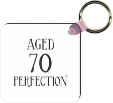 Rikki Knight Aged 70 Perfection Birthday Square Kc, White