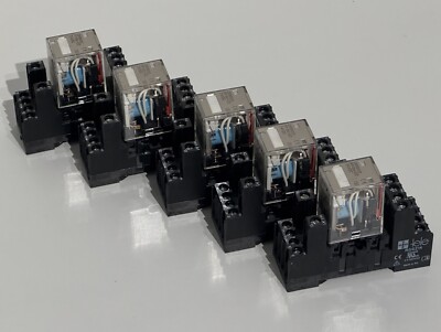 5x Changer Relay 4 Pole Omron MY4N-D2 24VDC + Tele RSS214 Relay Socket Socket