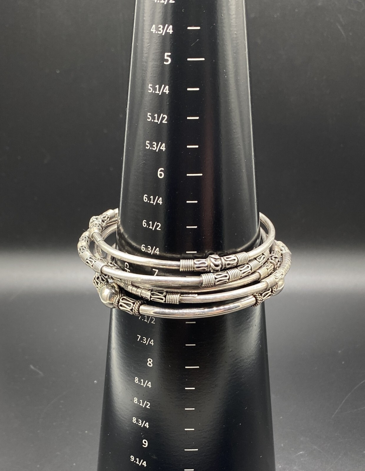 BA BANGLE SET-Sterling Silver Five Different Bali… - image 8