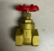 1 INCH CAST BRASS GATE VALVE WITH COMPRESSION CONNECTIONS