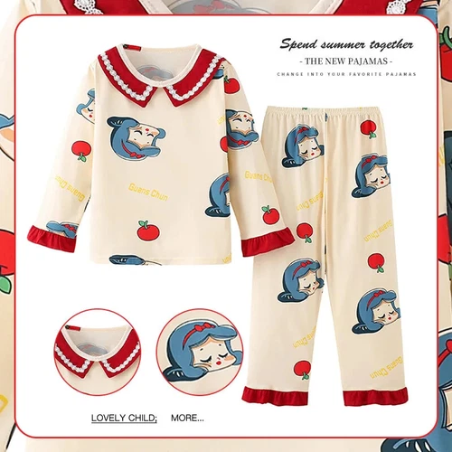 Kuromi Pajamas Sleepwear Long Sleeve Kids Home Clothes 2-piece Set - Picture 32 of 34