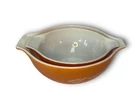 Pyrex Autumn Harvest 442 & 443 Mixing Bowl Pair Rust Orange Wheat