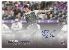2023 Topps Stadium Club Auto Brian Serven (#SCBA-BS) Rockies RC