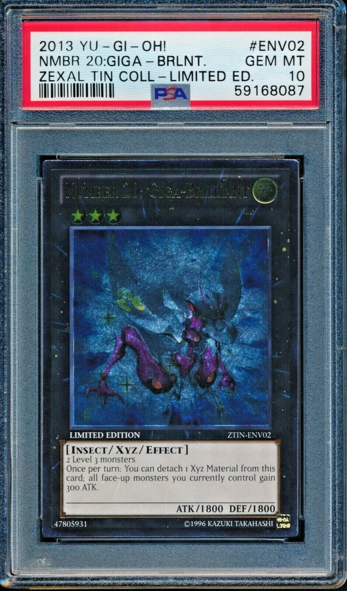 Yugioh PSA 10 GEM Mint Number 20: Giga-Brilliant ULTIMATE RARE ZTIN-EV02 |  eBay