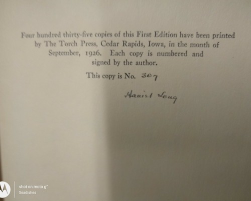 1926 Notes For A New Mythology By Haniel Long Numbered And Signed 1st Edition - Picture 8 of 11