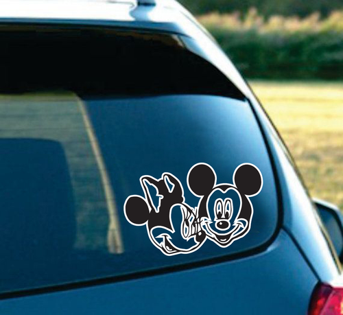 Mickey Mouse and Minnie Mouse Disney Cartoon car decal sticker laptop 6" - Picture 11 of 14