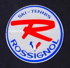 1980's Vintage Ski Sticker ROSSIGNOL SKI TENNIS Downhill Skiing FRANCE