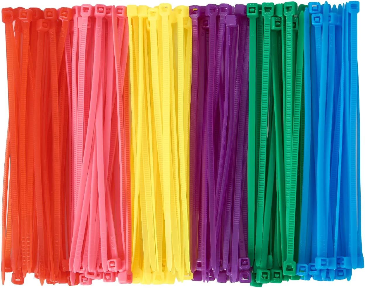 600Pcs (100 per Color) Small Colored Zip Ties 4 Inch Multi-Color Zip Wire Tie fo