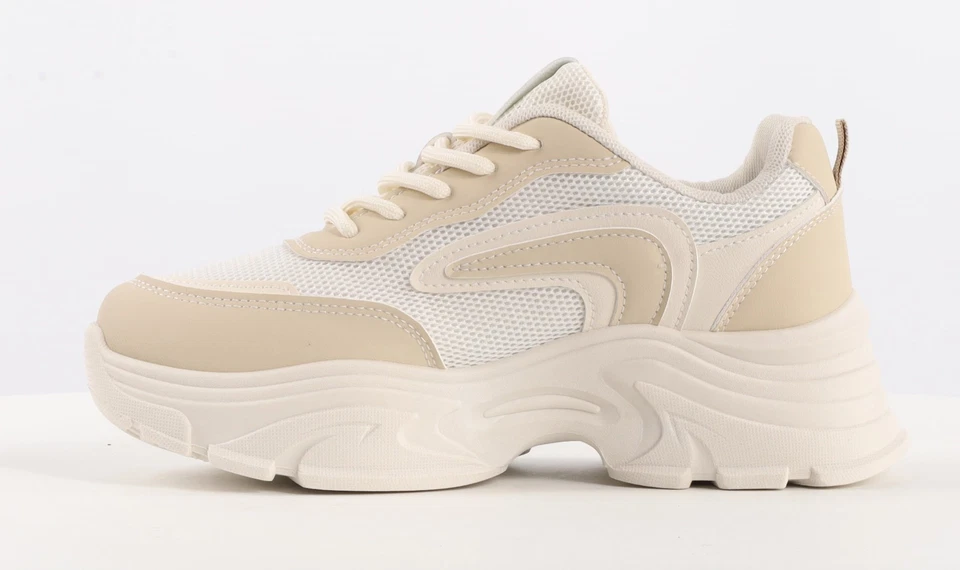 Ladies & Girls Wedge Platform Trainers Size 2 to 8 UK - WOMENS FASHION SHOES - Image 4 of 4