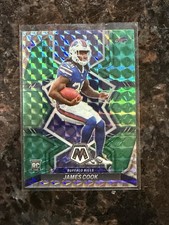 2022 Panini Mosaic James Cook SP Rookie Green Prizm Card #285. rookie card picture
