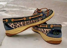 Sperry  Top Sider 9101882 Women's Size 9 M Leopard Print Loafer Boat Shoes