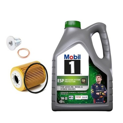 5L MOBIL ESP 5W30 OIL SERVICE KIT PACK FOR CITROEN C5 AIRCROSS 1.5 2018+
