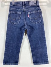 Levis 511 Slim Denim Blue Black Dyed Jeans Size 2T Toddler Adjustable Waist