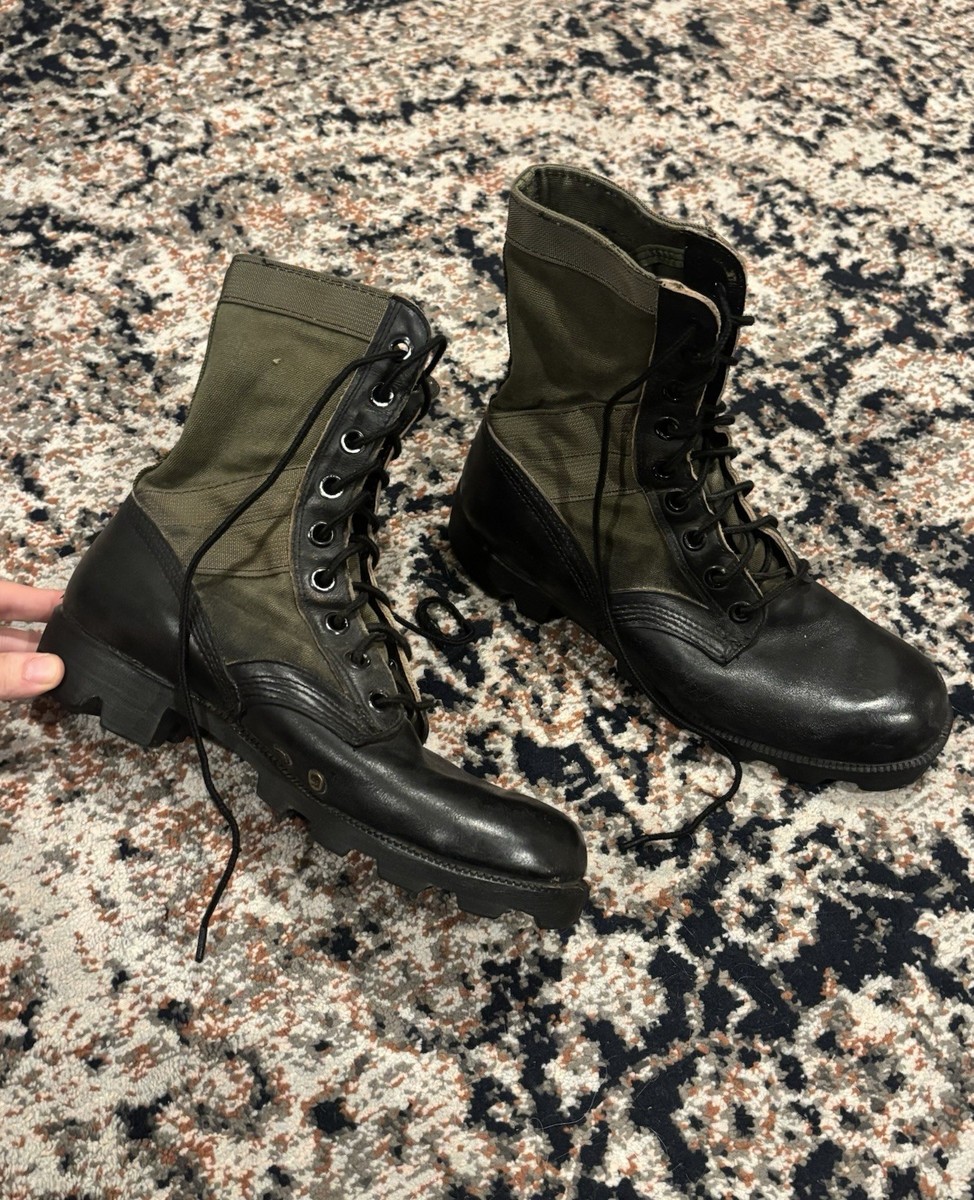 ヒロ 1967 Vietnam War Jungle Boots Metal Plated For Spike Protection
