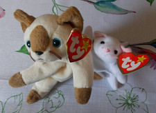 TY Original Beanie Baby; MWMT; Snip Siamese Cat; Retired 1996 Plush Toy