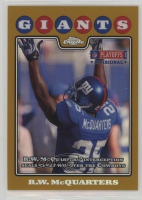 2008 Topps Chrome Gold Refractor 20/199 RW McQuarters #TC156 10yu