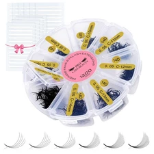 1200 Premade Volume Fan Eyelash Extensions Mixed Tray 5D-14D Lash Extension