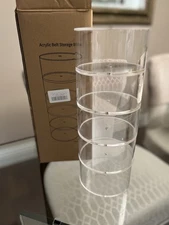 5 Pc Magnetic Stacking Acrylic Storage Organizer Case for Belts Watches Jewelry