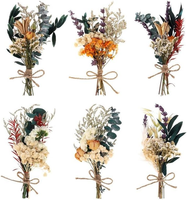 6 BüNdel Mini Trockenblumenstrauß, Klein Trockenblumen Zum Basteln Boho, NatüRli
