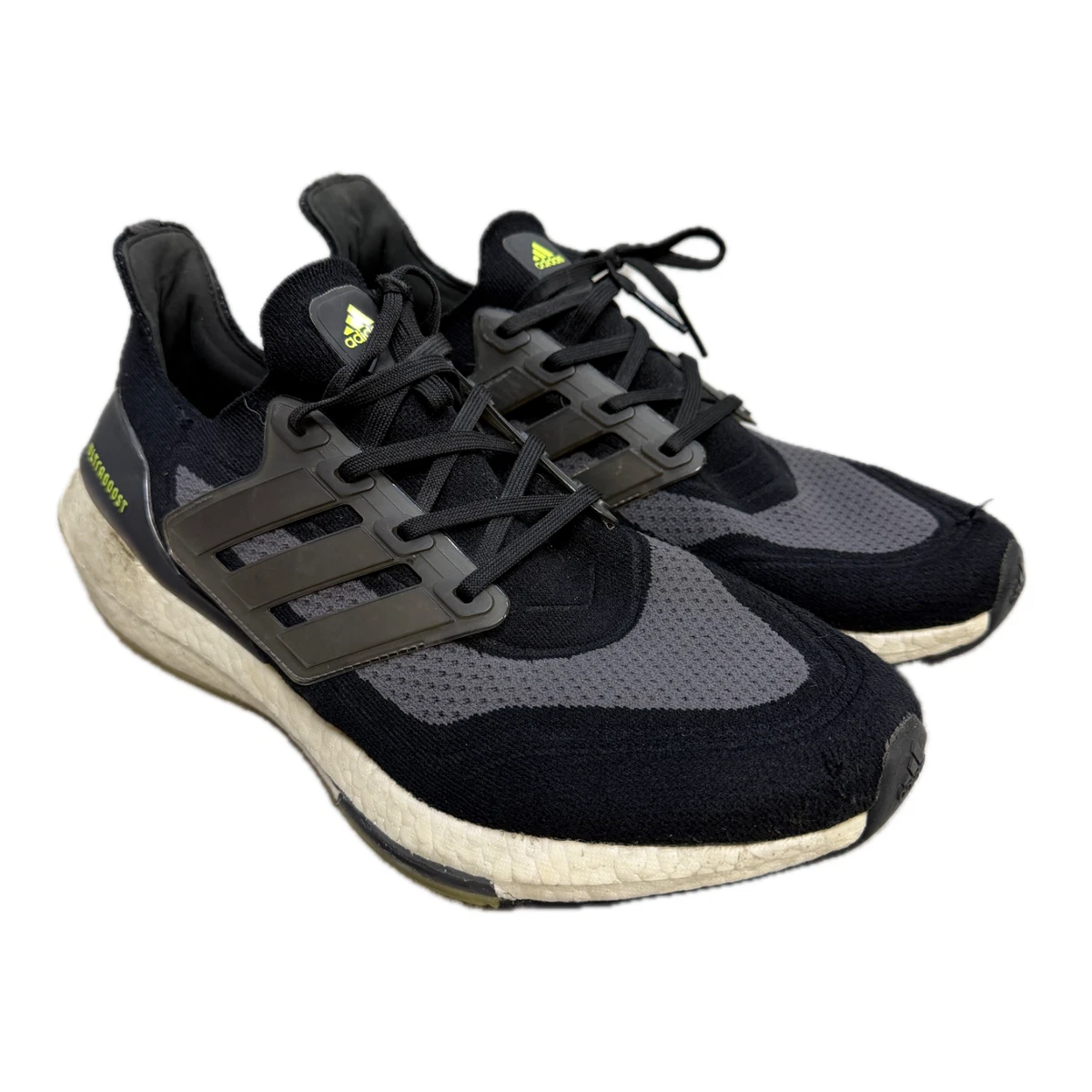 Adidas Men’s Ultraboost 21 Athletic Sneakers Black-Silver Size- 11 adidas UltraBoost 21 Black Silver Metallic | eBay main image 2
