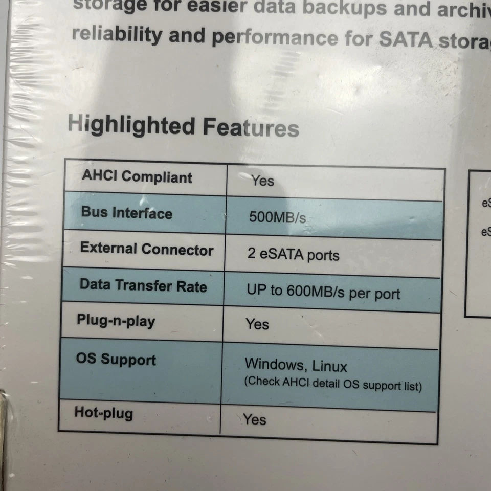 HighPoint Rocket 622A PCIe 2-Port SATA 6Gb/s Controller Card RAID Adapter NEW - Image 4 of 4