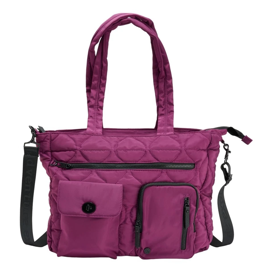 * Samantha 棕色防盗旅行托特包带 2 件收纳盒 - 紫色 — 第 2/4 张图片