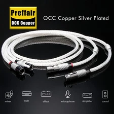 6Ag Silver Plated Premium Signal Interconnect Audio Cable HiFi Balanced XLR Wire