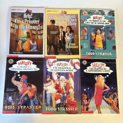 Lot of 6 HELP! I'm Trapped Books by Todd Strasser / Clifford Vtg 1979-2001 READ