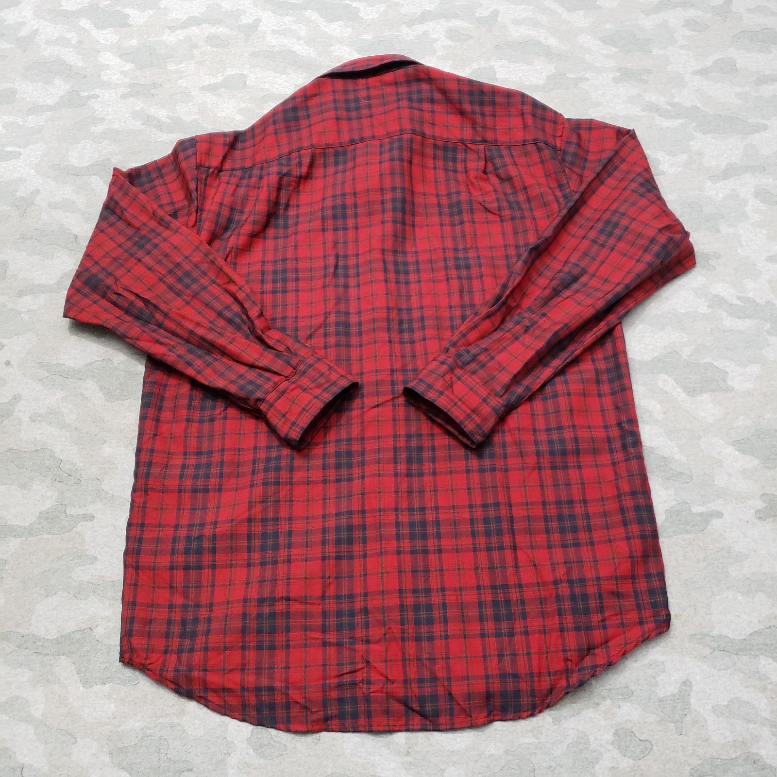 Pendleton Flannel Shirt Men Medium Red Plaid Sir Pendelton Long Sleeve Wool