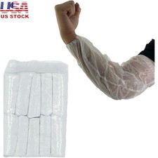 Disposable Plastic Arm Sleeve Covers Waterproof Oversleeves Food Handling 100pcs