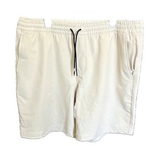 Old Navy Active Beige Solid Shorts XL Elastic Waist Drawstring Pockets
