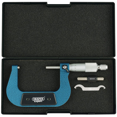 Draper Expert metrische Außenmessschraube mit hartmetallbestückten Ambossen 50 mm - 75 mm