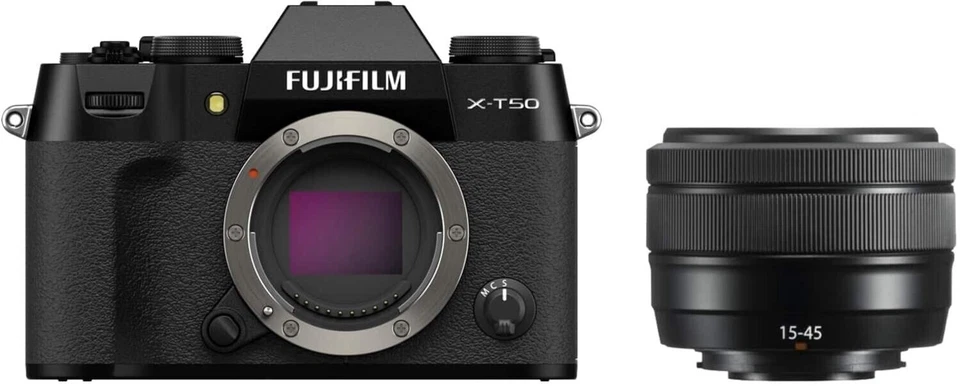 FUJIFILM X-T50 schwarz + XC 15-45 mm 3.5-5.6 OIS PZ schwarz, Kamerakit Neu & OVP - Bild 3 von 4