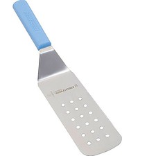 Dexter Russell PS2868CPCP 8 in x 3 in SaniSafe® Blue Perforated Turner