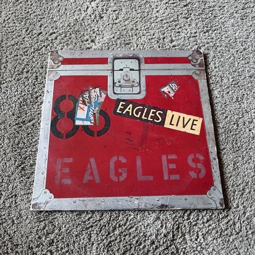 The Eagles Live 2-Record Set LP Vinyl Gatefold Cover Embossed Vintage Joe Walsh