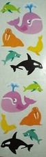 Mrs Grossman  SEA MAMMALS  CHUBBY  2009 Stickers whale walrus seal orca dolphin