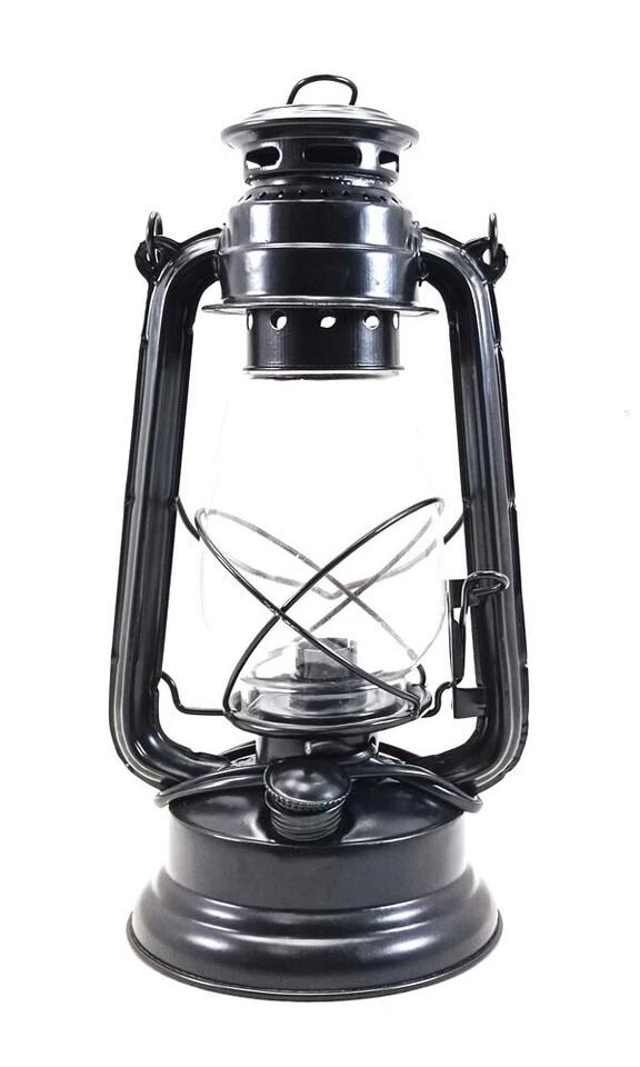 Hurricane Lantern Hanging Emergency Camping Oil Lamp Light, Black - Image 4 of 4