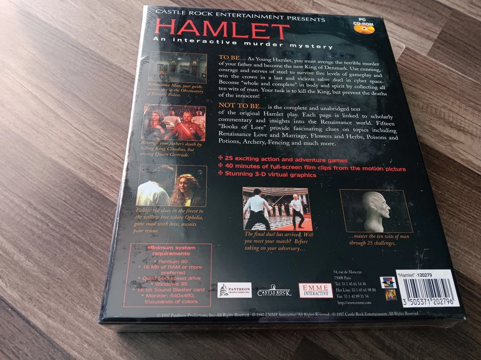 Hamlet a murder mystery, VINTAGE 1997 PC game big box, BRAND NEW. - Image 4 of 4