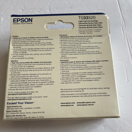 Epson T0335 INK Light Cyan Light Blue - Picture 3 of 3