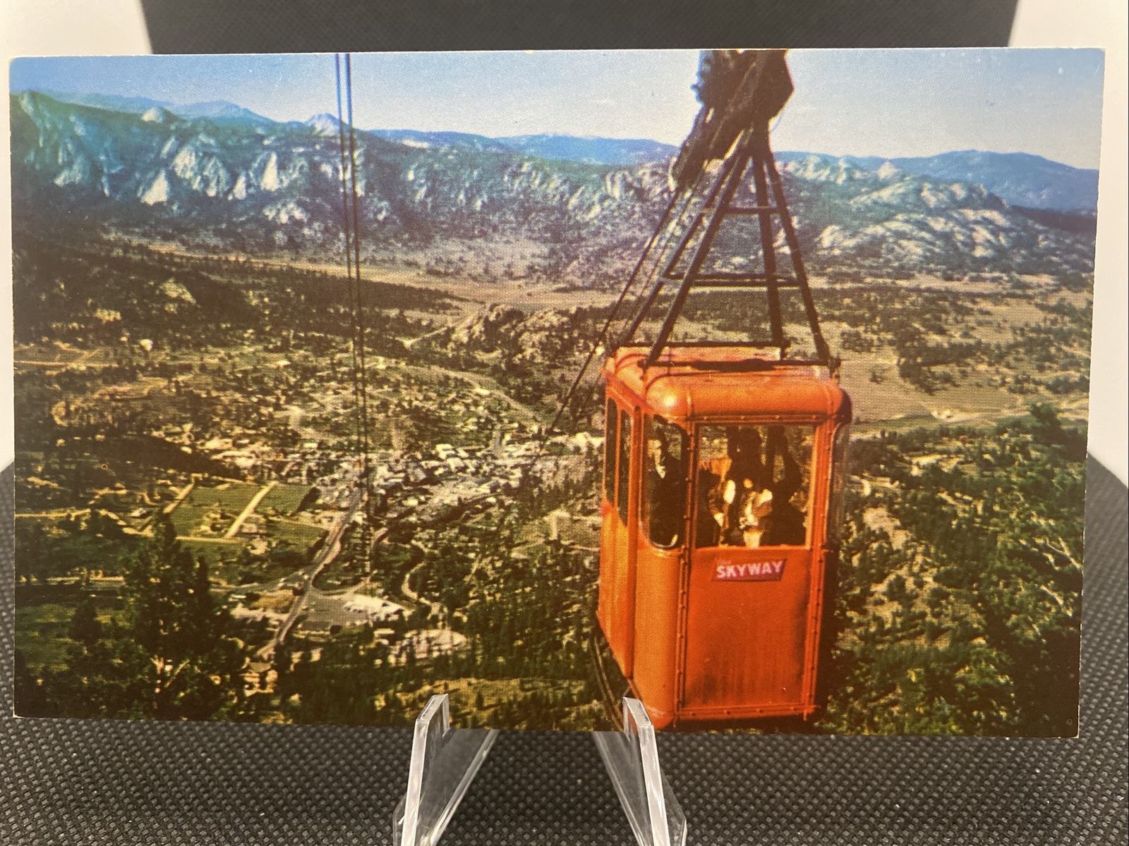 Estes Park CO Skyway Cable Car Estes Park Village Colorado Postcard B8