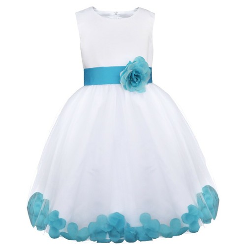 Kids Flower Girls Dress Bowknot Wedding Baptism Christening Tutu Dresses Gown - Picture 21 of 132