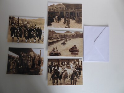 KLINGELTONS TEE - SET 5 NOTIZEN & UMSCHLÄGE - Vintage - unverpackt - unbenutzt - gut
