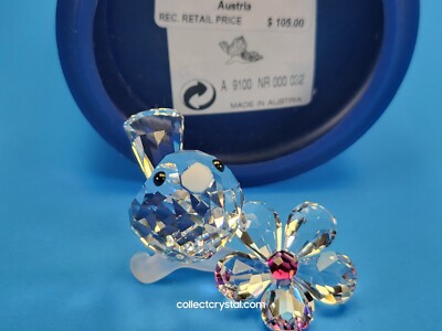Swarovski Crystal Baby Bird on Flower # 840329 MIB Complete