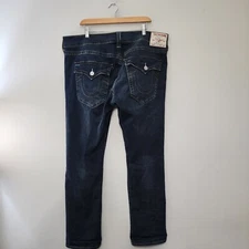 True Religion Ricky Jeans Flap Pockets Relaxed Straight Mens 40x34 Streetwear