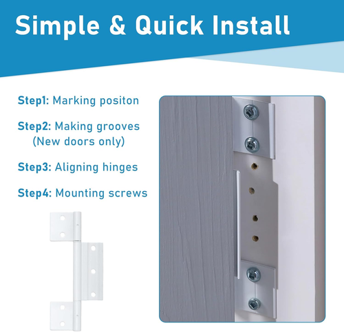 Palpitatec Storm Door Hinges Replacement Fits for Larson Screen Door Hinges, Ext - Picture 5 of 12