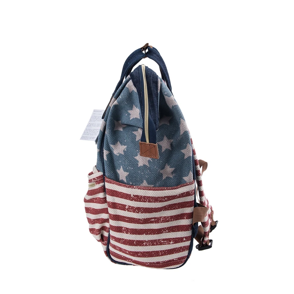 Bandera de EE. UU. Anello Japón Unisex Moda Mochila Pañales Bolsa de Viaje  Foto 3 de 4