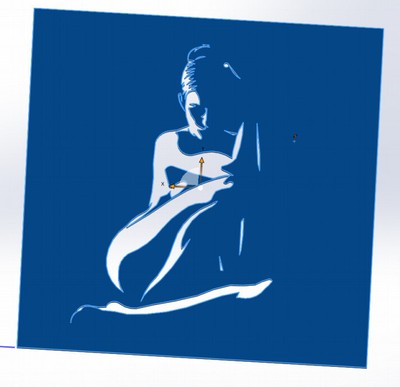 14 DXF File CNC g-code Industrial Laser Cut WOMEN Vinil PANEL Nr.0526